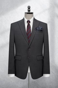 Bộ Suit Xám Chì Phối Sọc Ẩn 2 Nút Classic Fit TGS399